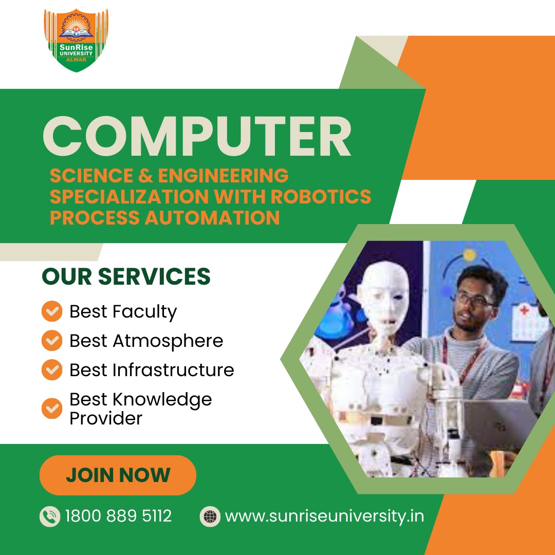 BEST UNIVERSITY OF Rajasthan Computer science & engineering specialization with Robotics process automation (industry integrated)