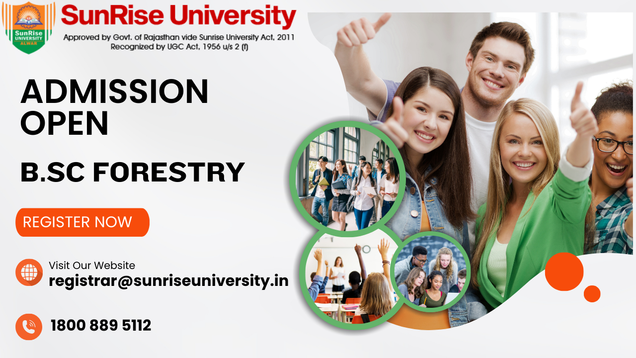 Sunrise University: B.SC Forestry Course; Introduction, Admission, Eligibility, Duration, Opportunities