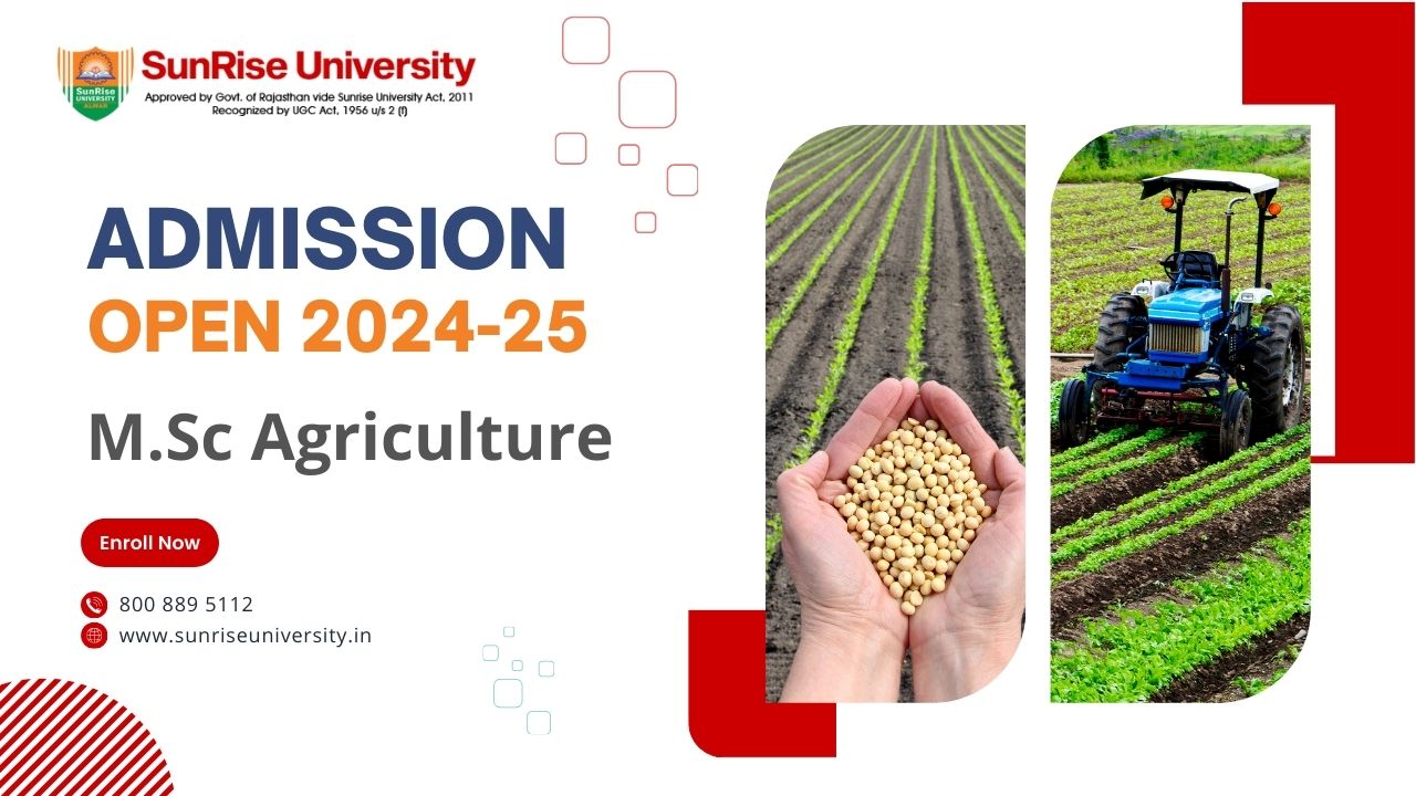 M.Sc Agriculture from best university of Rajasthan 