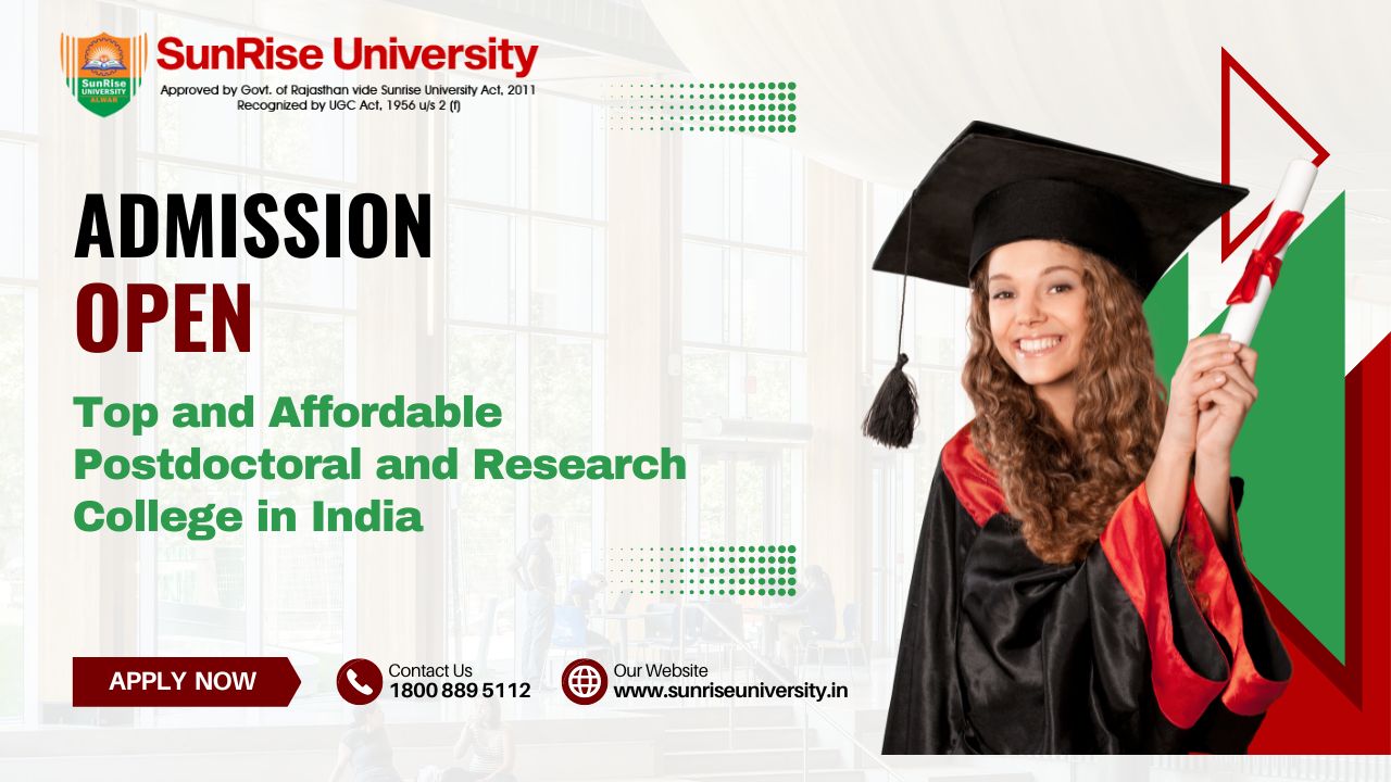 Top and Affordable Postdoctoral and Research College in India